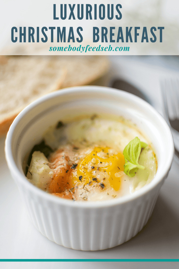 Smoked Salmon And Spinach Eggs In Ramekins (Oeufs Cocotte)
