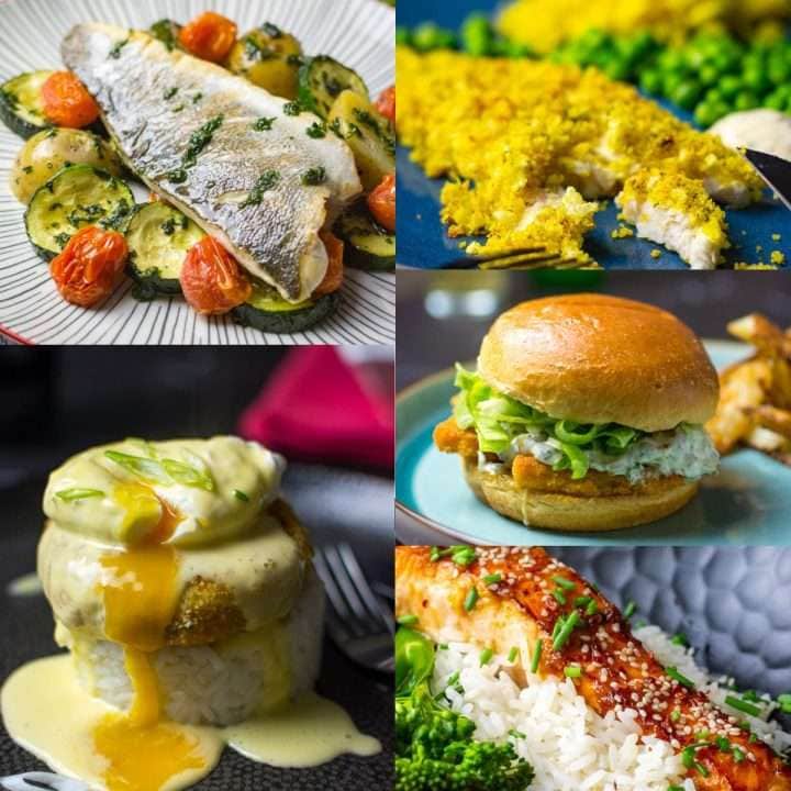 Good Friday Fish Recipe photo collage.