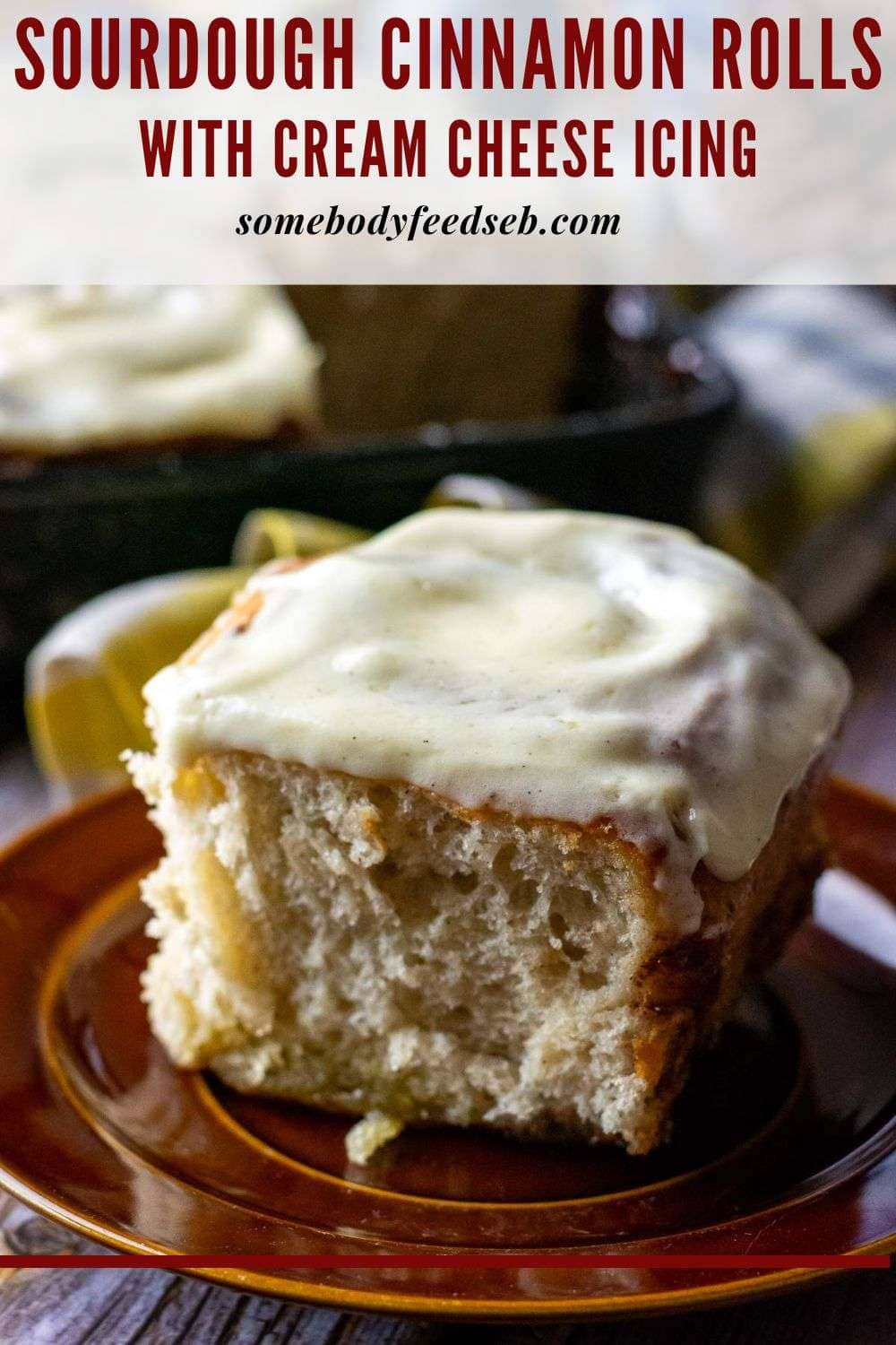 Sourdough Cinnamon Rolls Pin For Pinterest.