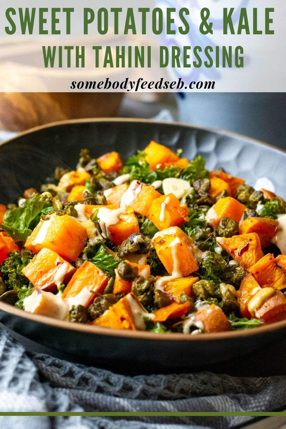 Sweet Potato and Kale Pin for Pinterest.