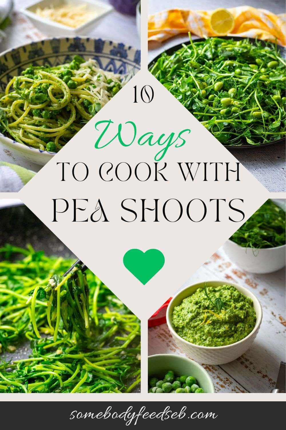 Pea Shoot Recipes Pin For Pinterest.