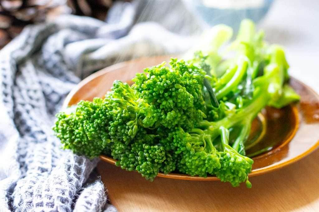 Boiled tenderstem broccoli.