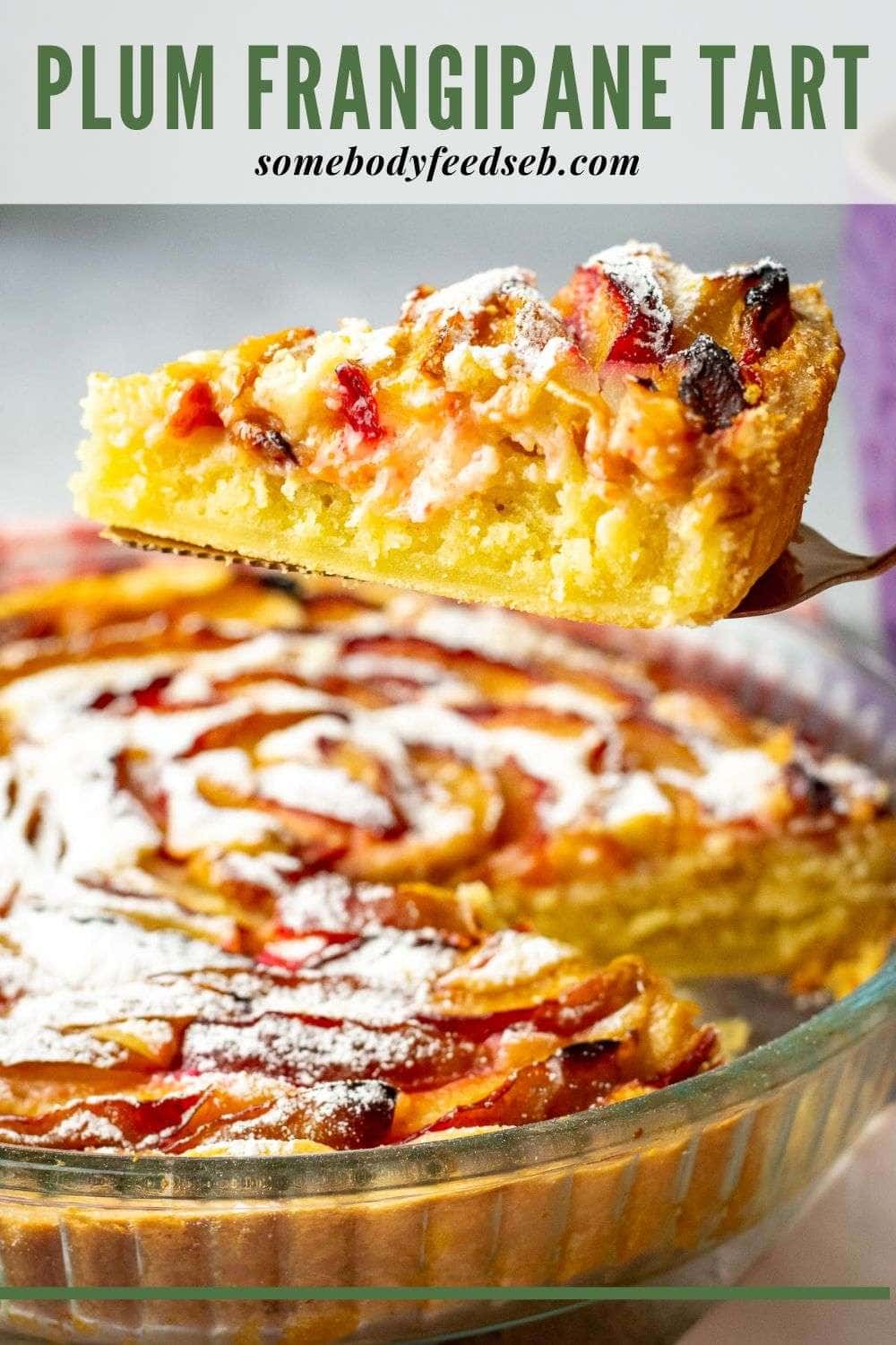 Plum Frangipane Tart Pin For Pinterest.