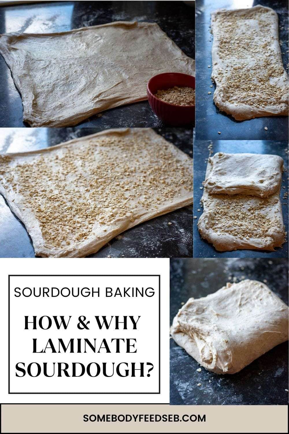 Laminating Sourdough Pin for Pinterest.