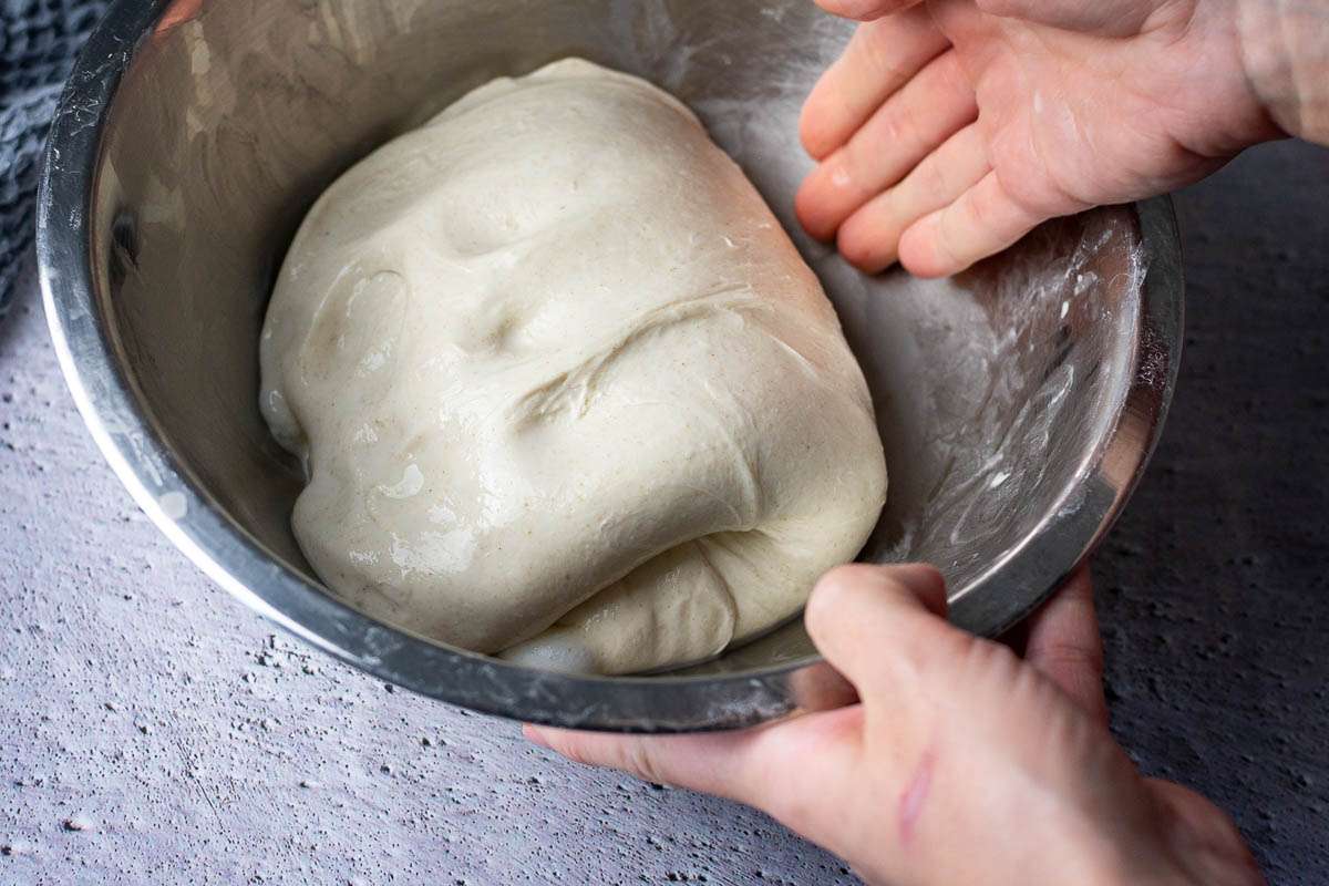 Sourdough after second set of stretch and folds.