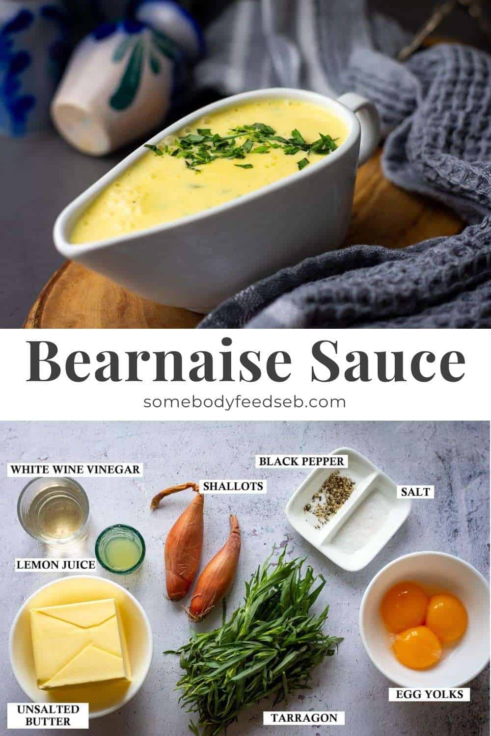 Bearnaise Sauce Pin for Pinterest.