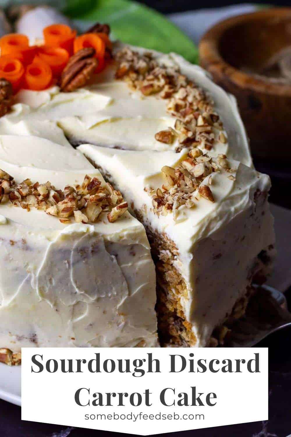 Sourdough Carrot Cake Pin for Pinterest.