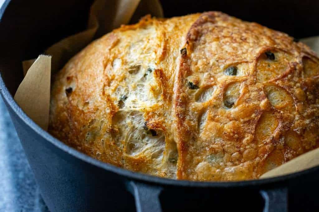 Sourodugh with pickles after baking uncovered.