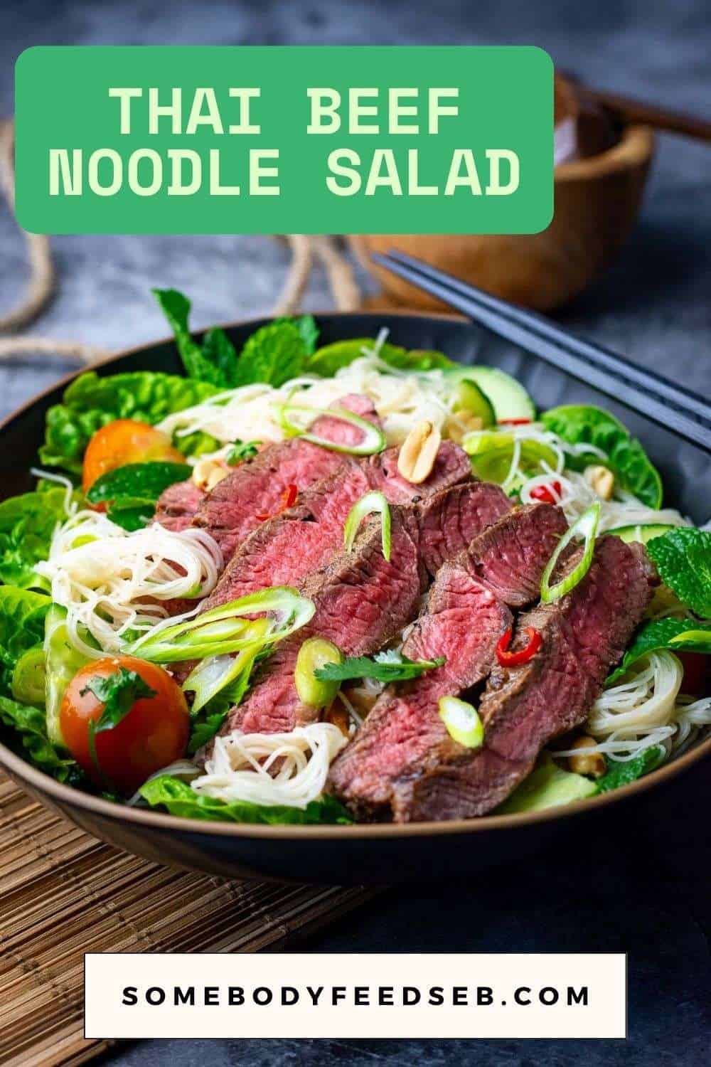 Thai Beef Noodle Salad Pin For Pinterest.