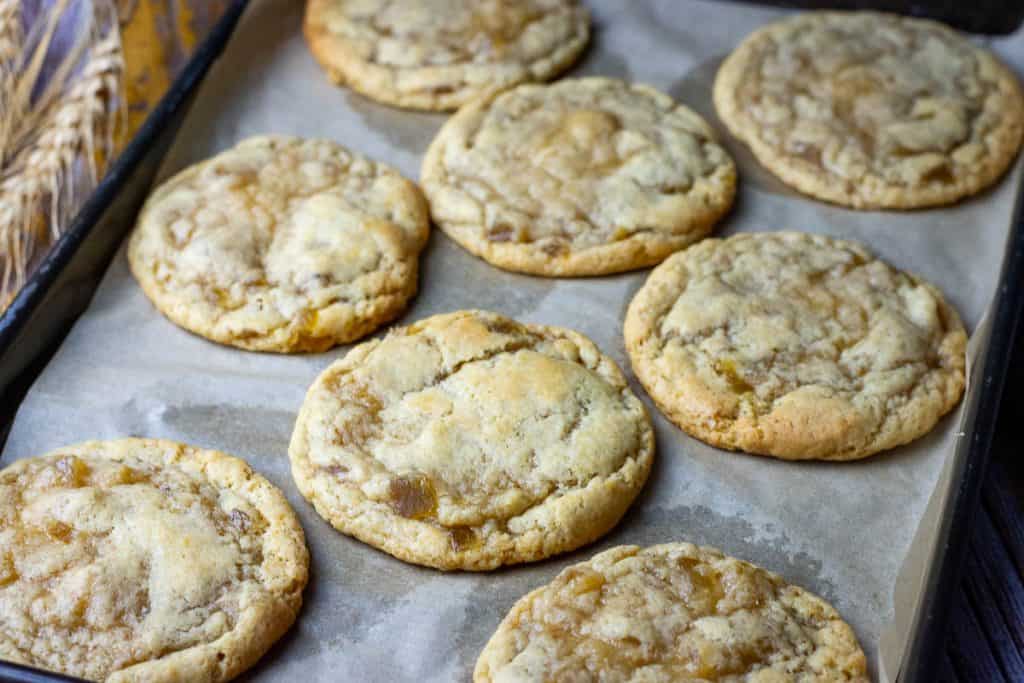 Sourdough ginger cookies after cooling.