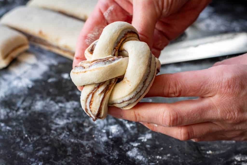 Sourdough chocolate Knot shaped.