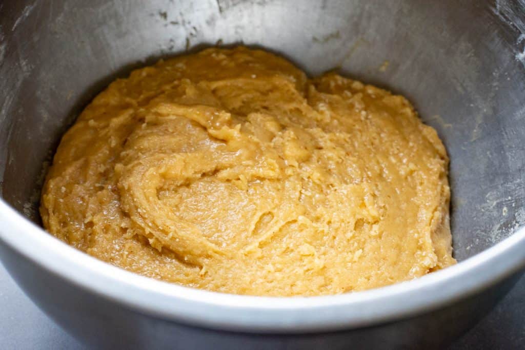Sourdough cookie dough before chilling.