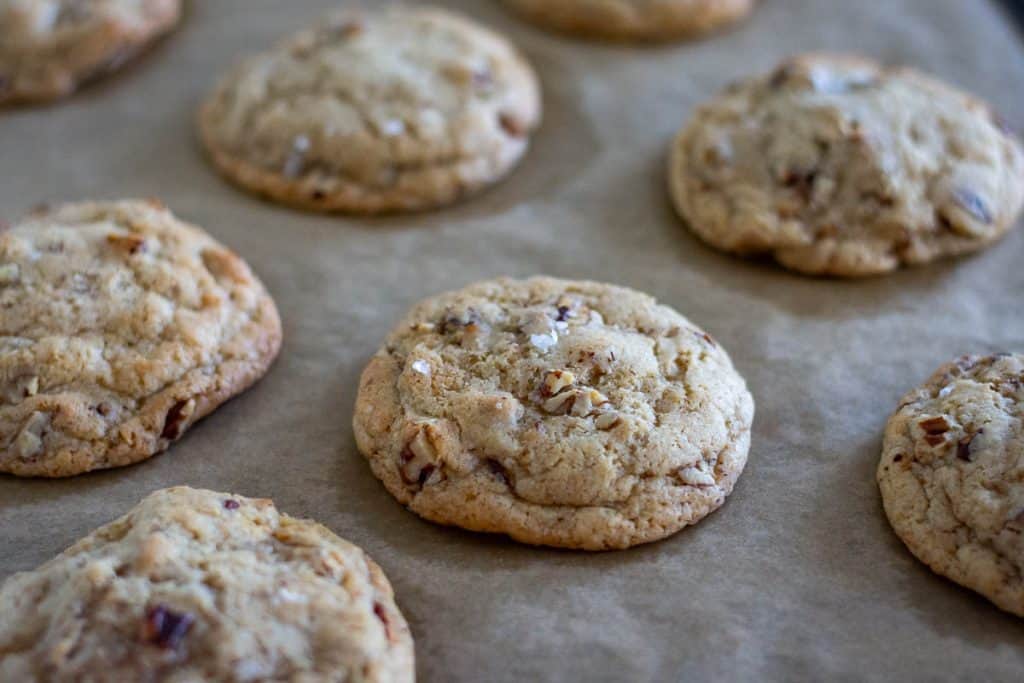 Puffed up sourdough cookies straight out the oven.