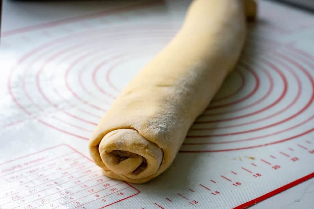 Sourdough Rolled into a tight log.